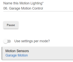 Adding a Motion Rule